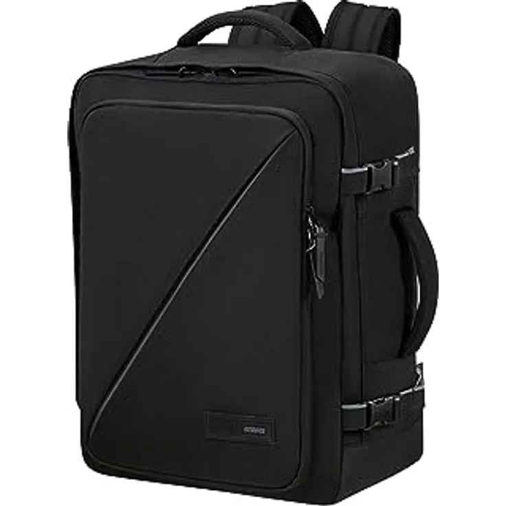 American Tourister Take2Cabin - Easyjet Kabinentasche 36 x 20 x 45 cm, 38.5 L, 0.70 kg, Handgepäck, Flugzeug Rucksack M Underseater, Schwarz (Black)