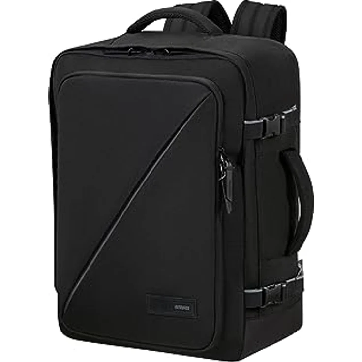 American Tourister Take2Cabin - Easyjet Kabinentasche 36 x 20 x 45 cm, 38.5 L, 0.70 kg, Handgepäck, Flugzeug Rucksack M Underseater, Schwarz (Black) – Bild 1