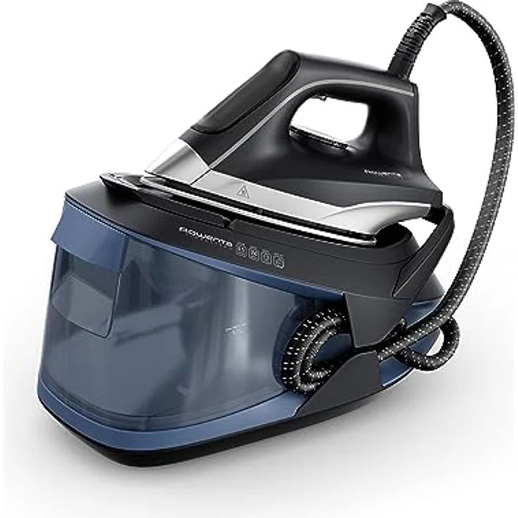 Rowenta VR8325 Turbosteam Dampfbügelstation | 2600 Watt | 120 g/Min. konstanter Dampf | 350 g/Min. extra Dampfstoß | schnellaufheizend | 1,7 L Wassertank | Antikalk-System | Eco-Modus | Schwarz/Blau – Bild 1
