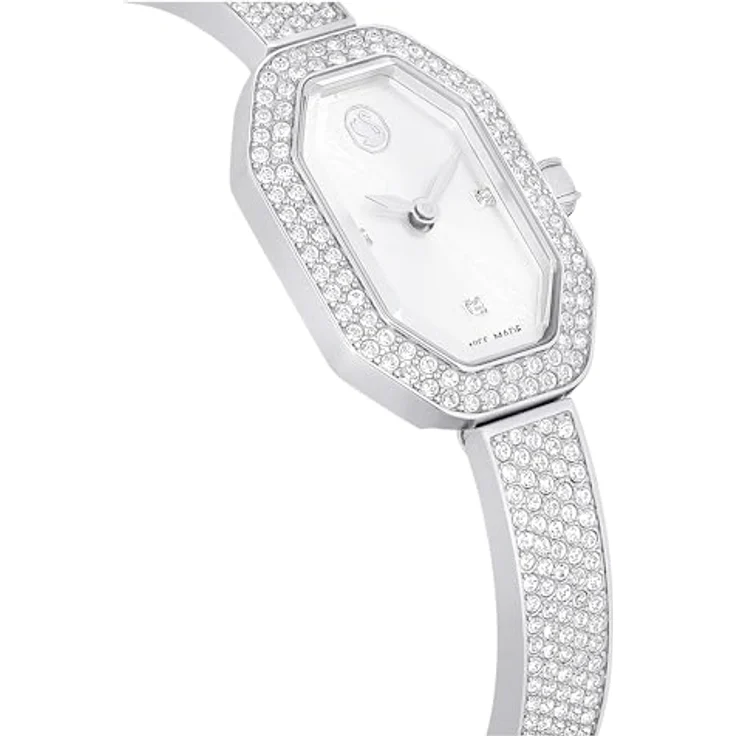 Swarovski Dextera Bangle Uhr, Schweizer Produktion, Metallarmband, Silberfarben, Edelstahl – Bild 4