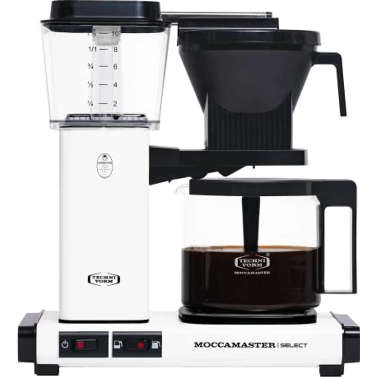 Moccamaster KBG Select, Filtermaschine Kaffee, Kaffeemaschine, Filterkaffee, Matt White, 1.25L – Bild 1