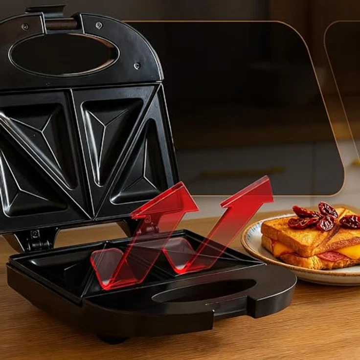 Adler Adler AD-3015 Sandwichtoaster, 750 Watt – Bild 8