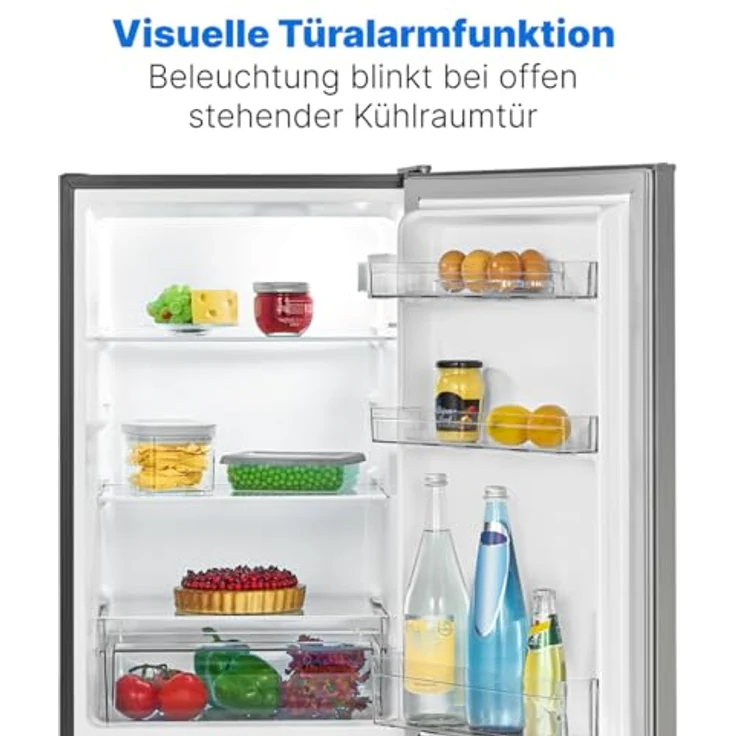 Bomann KG 7331 Kühl-Gefrierkombination, freistehend, Edelstahloptik, Abtauteilautomatik, Breite 50 cm – Bild 5
