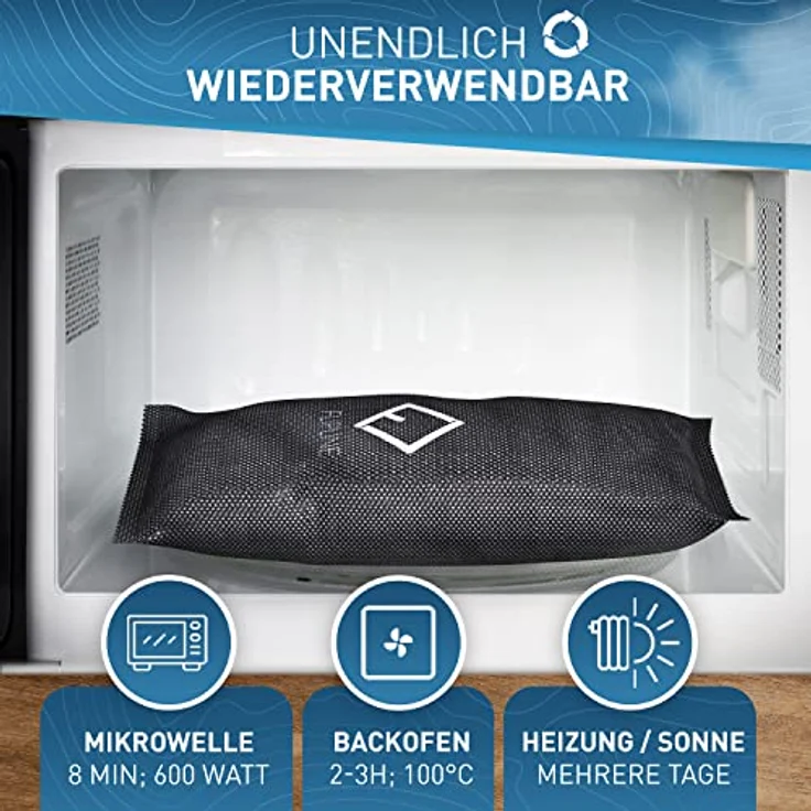 DS Produkte FLIPLINE Auto-Luftentfeuchter mit Naturgranulat, wiederverwendbar, 400 ml Feuchtigkeitsaufnahme, inklusive Anti-Rutsch-Pad – Bild 5