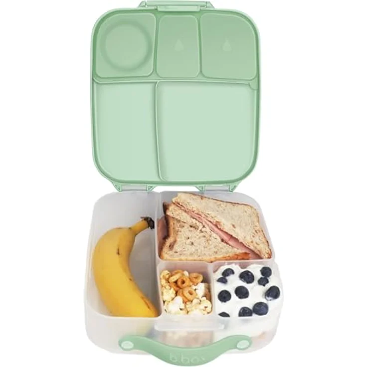 B.Box Lunchbox Spearmint, grün mit Fächern, herausnehmbarer Trennwand und Eisbeutel – Bild 1