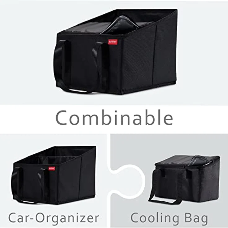 achilles Kühltasche für Beifahrer-Organizer Kühleinsatz für Rücksitz-Box Mülleimer für Autositz-Tasche Auto-Mülleimer, 16 x 24 x 20 cm, 40 Liter, schwarz – Bild 4