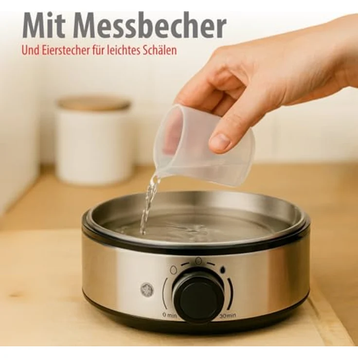 Alpina Eierkocher MEALEI162/005, 400W für 7 Eier, silber – Bild 6