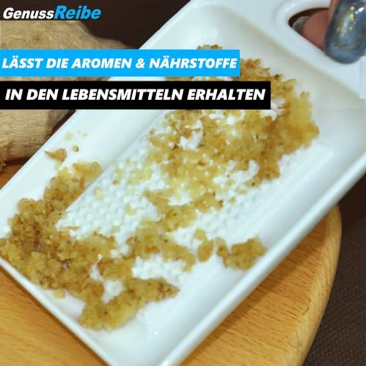 MAVURA Ingwerreibe GenussReibe Keramik Reibe - Hochwertige Keramik, Vielseitig einsetzbar, elegantes Design, mühelose Reinigung, Weiß – Bild 3