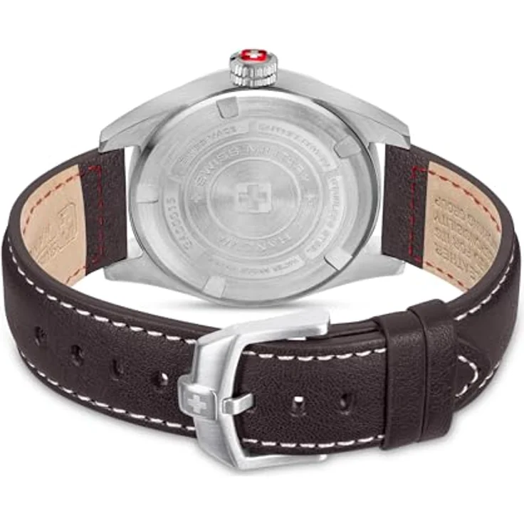 Swiss Military Hanowa Herren Analog Schweizer Quarzwerk Uhr mit Leder Armband SMWGA0001502 – Bild 3