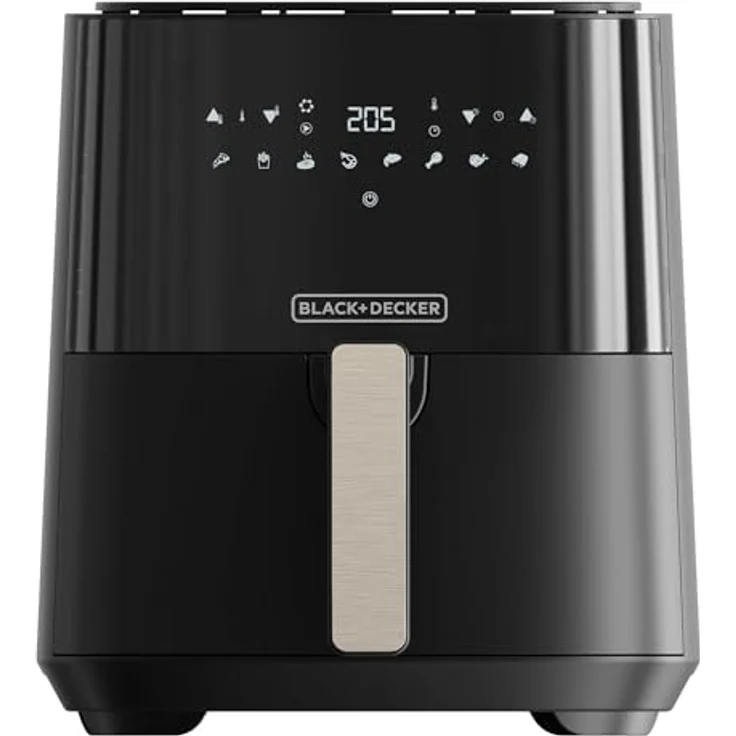 Black + Decker BXAF5000E 5 L Heißluftfritteuse ohne Öl, 1450 W, Schwarz – Bild 2