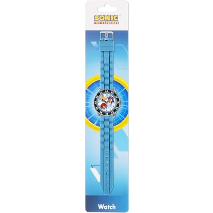 Sonic, Jungen Armbanduhr SNC9038, Zifferblatt mit Sonic & Friends, Blaues Silikonarmband, Zeiger für Zeitlehrer – Bild 5