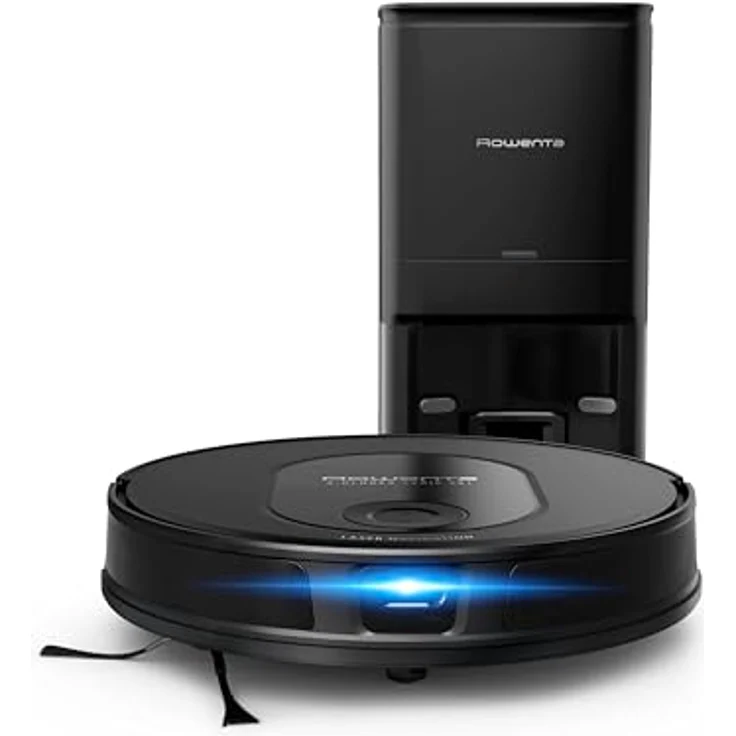 Rowenta Xplorer Serie 65+ Nass-Trocken-Saugroboter, Lasernavigation, elektronischer Wischmopp, Absaugstation, Schwarz – Bild 2