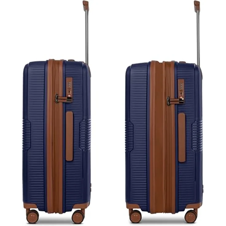 Farmhood Eco Edition Mittelgroßer Hartschalen Koffer, nachhaltig, 45 x 28 x 67 cm, erweiterbar von 72 auf 80 Liter, ultra-leicht mit 3,6 kg, TSA-Schloss und 360-Grad Doppelrollen – Bild 2
