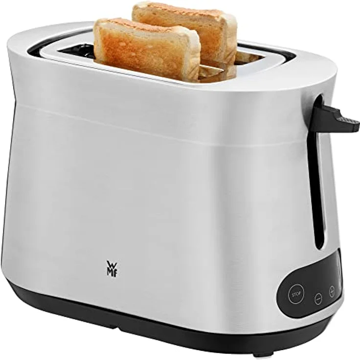 WMF 0414200011 Kineo 2-Schlitz-Toaster, 980 Watt, inkl. Brötchenaufsatz, Krümelschublade, LED-Display, Röstgradelektronik, silber – Bild 5