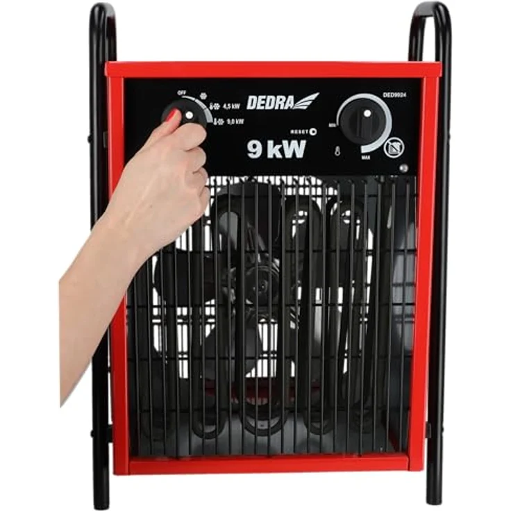 dedra Elektrische Heizung 9Kw 3 Phase, Thermostat-Lüfterfunktion, 400 V - DED9924 – Bild 7