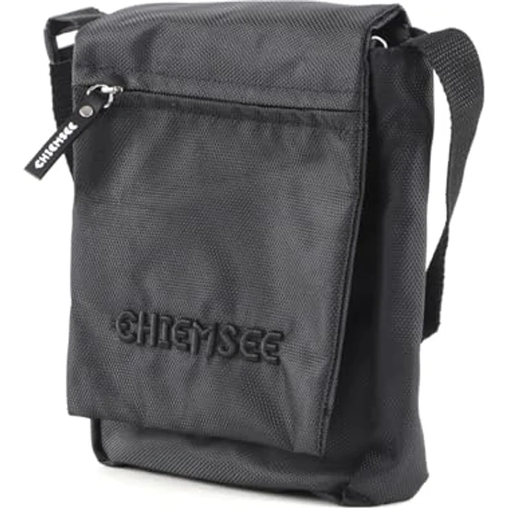 Chiemsee Umhängetasche, leichte Cross Body Bag mit verstellbarem Schultergurt und mehreren Fächern, schwarz – Bild 2