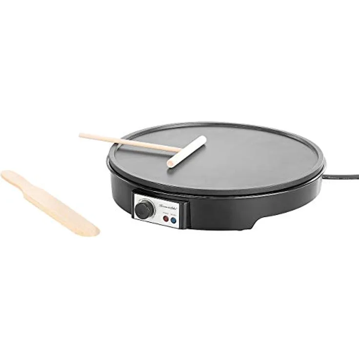Rosenstein & Söhne NX-4857 Elektrischer XL-Crêpes-Maker mit Temperaturregler, 1.000 Watt, Ø 28cm (Pancake Maker)