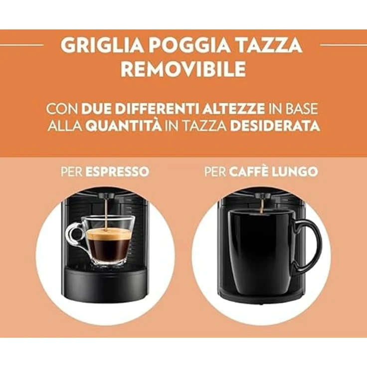 Lavazza a Modo Mio Jolie Evo Black Kapsel-Kaffeemaschine, Pad-Kaffeemaschine mit 0,6 l Wassertank, 1250 W, Schwarz – Bild 4