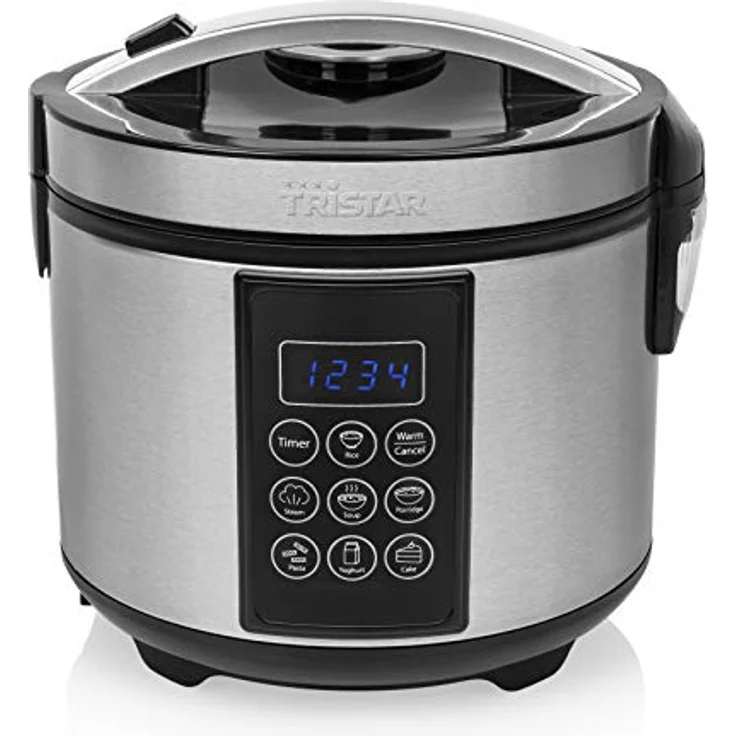 Tristar RK-6132 Digitaler Edelstahl Reis- und Multikocher, 1,5 Liter Kapazität, 500 Watt Leistung, Warmhaltefunktion bis 24 h, 7 verschiedene Kochprogramme, Zubehör – Bild 2