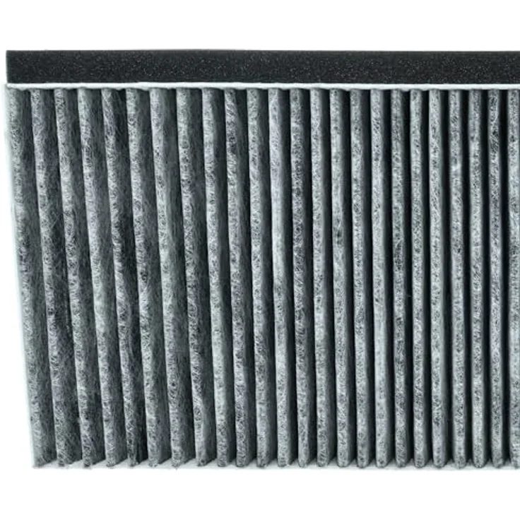 vhbw Aktivkohlefilter kompatibel mit Bosch DFL064A52, DFL063W55, DFL064A50, DFL063W50, DFL063W56, 45,5 x 20,0 x 2,3 cm, schwarz, für effektivere Umluft und Geruchsminimierung – Bild 5