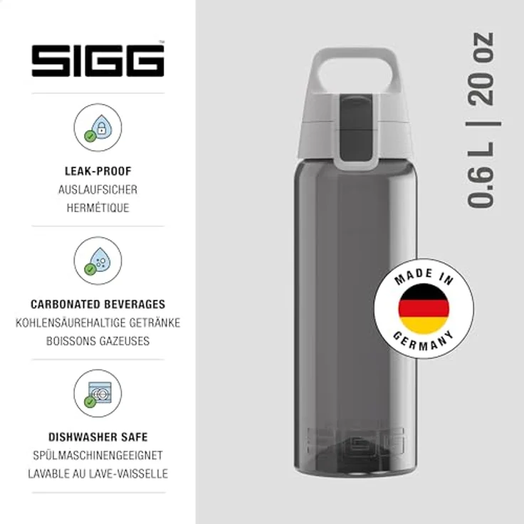 SIGG Total Colour Trinkflasche, Anthracite, 600ml – Bild 3