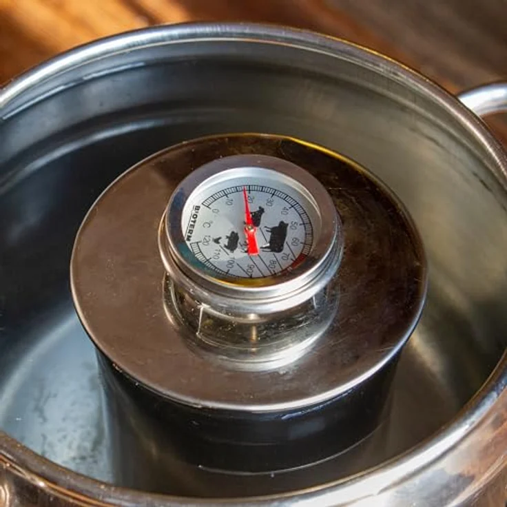 Thermometer zum Backen, Räuchern, Kochen, aus Edelstahl, mit grafischer Skala, 0-120°C – Bild 8