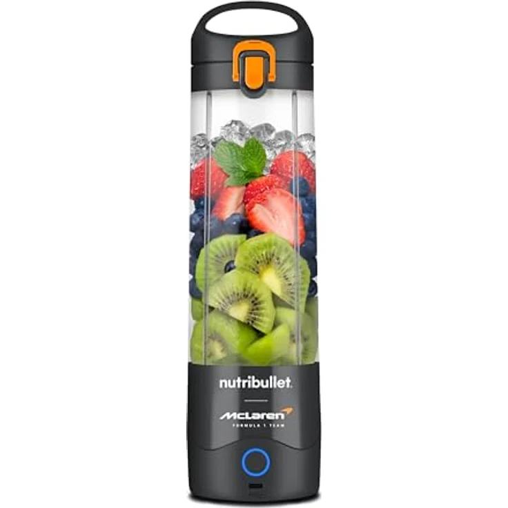 nutribullet NBP003GO-MC, Kabelloser Standmixer in McLaren Grey, 0,59 l BPA-freier Becher, kraftvolle Edelstahlklinge, 15 Mixvorgänge mit Akku – Bild 2