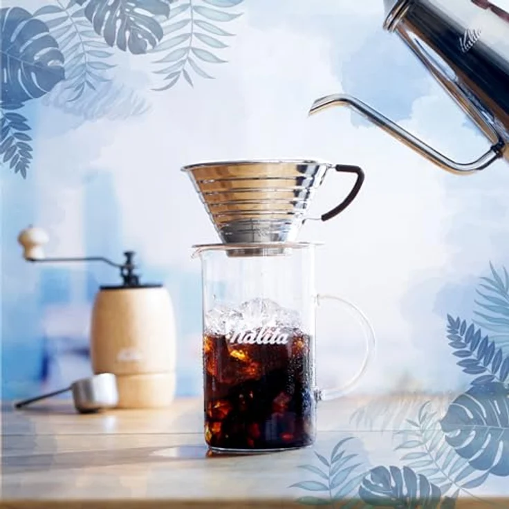 Edelstahl Kaffee-Tropfer Kalita Wave #185 – Bild 3