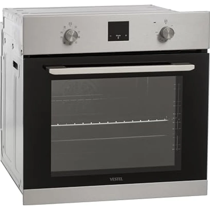Vestel VEB9, Einbaubackofen mit Timer, autark, 9 Funktionen, 69 Liter, 2-fach Türverglasung, Edelstahlblende – Bild 4