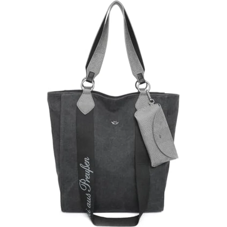 Fritzi aus Preußen Izzy02 Canvas Shopper Tasche, 32 cm x 11 cm x 38.5 cm, 100% Baumwolle, schwarz – Bild 1