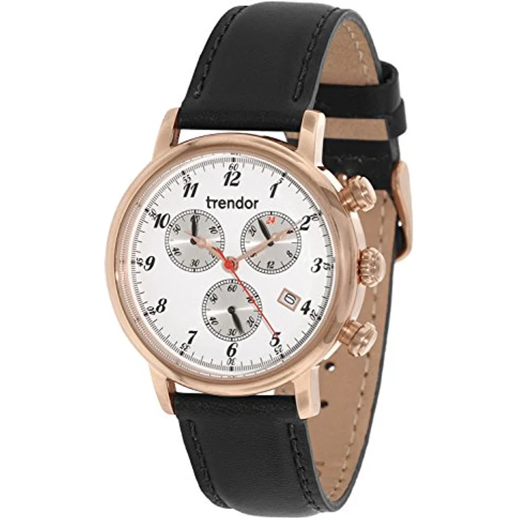 trendor Doreen Damen-Chronograph Elegante Armbanduhr für Frauen, Roségold, Stoppfunktion bis zu 60 Minuten, 7591-01 – Bild 1