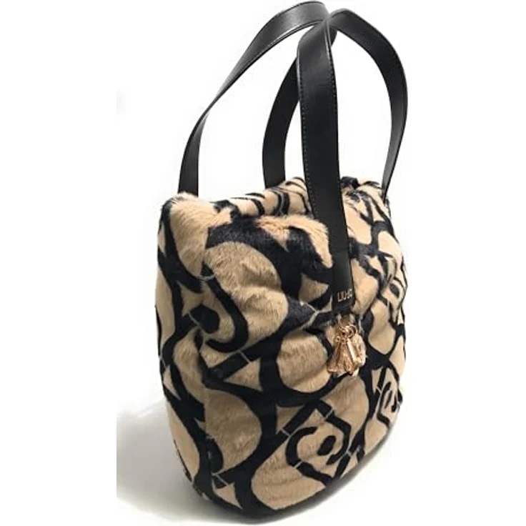 Liu Jo Verry Shopper Tasche L, 50 cm, aus 100% Polyester, beige – Bild 3