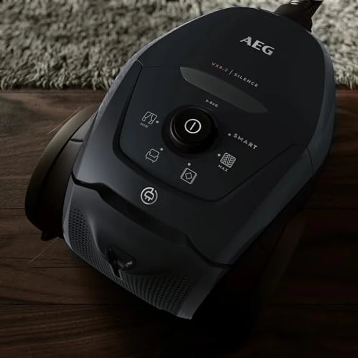AEG VX82-1-2ST Staubsauger mit Beutel (Automatische Saugkraftregulierung, extrem leise auch auf Teppich, Aufnahme von großen + kleinsten Partikeln, langes Kabel, 55% Recyclingmaterial, 600W, petrol) – Bild 10