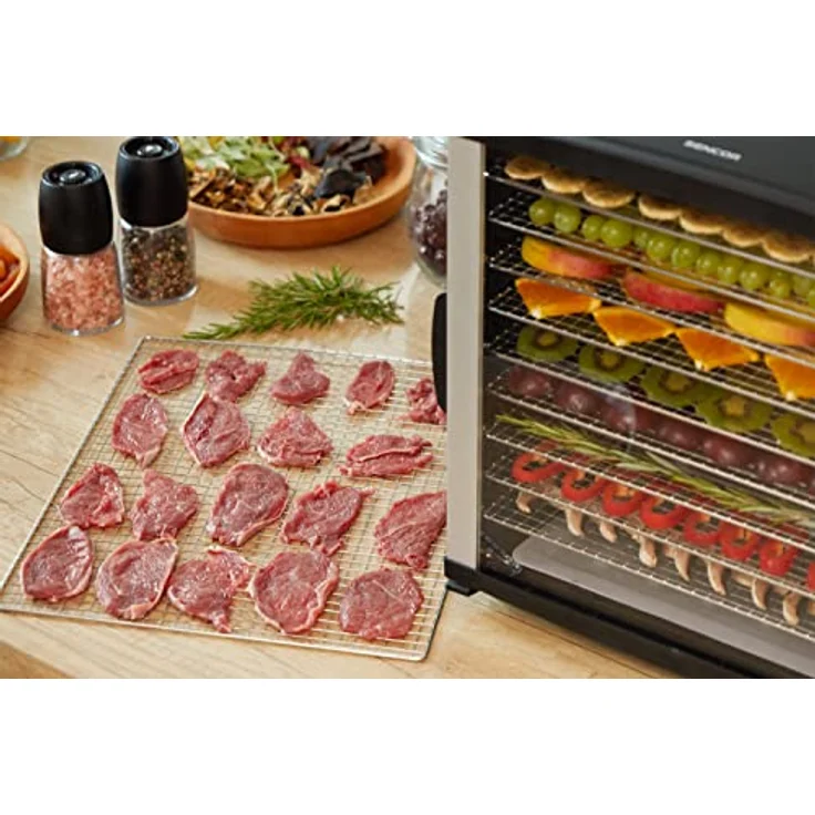 Dörrgerät für Lebensmittel mit horizontaler Luftstrom-Technologie, 800 W, Schwarz – Bild 3