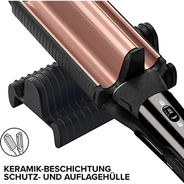 Bellissima My Pro Beach Waves GT20 400 Haarglätter, glätteisen, Keramikbeschichtung, breite und enge Wellen, natürlicher Effekt, 3 Stufen Temperatur 160 ° C - 200 ° C – Bild 5