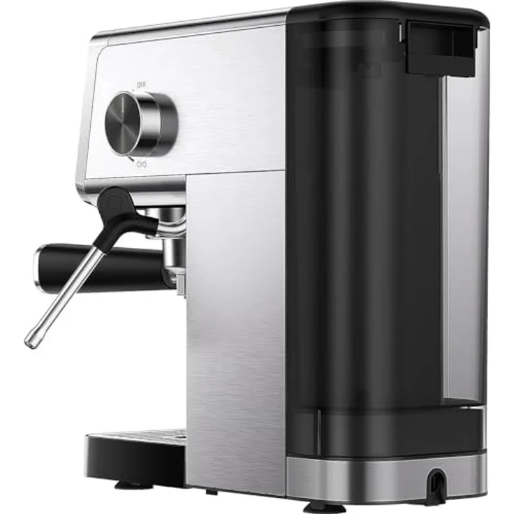 Xiaomi Halbautomatische Espressomaschine BHR9798EU, 20-Bar-Pumpe, Edelstahl, kompakte Bauweise mit Touchscreen und integriertem Tassenwärmer, grau/silber – Bild 6