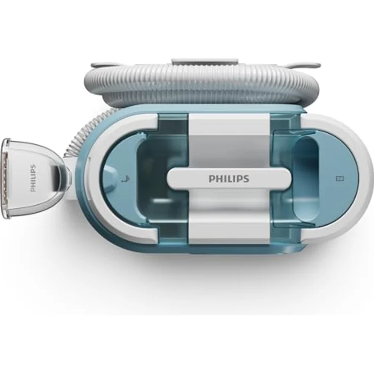Philips Wasch-Sauger XW3193/11 3000 Series mit 2 Bürsten unterschiedlicher Größe, 400 W, beutellos, reinigt zahlreiche weiche Oberflächen, kompakt, Blau / Seidenweiß – Bild 8