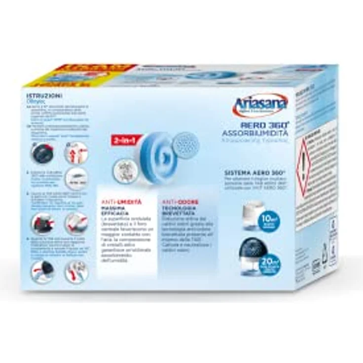 Henkel Ariasana Aero 360 Tab Geruchsneutral, Tripack 3x450g für effektive Luftreinigung und Feuchtigkeitsregulierung – Bild 2