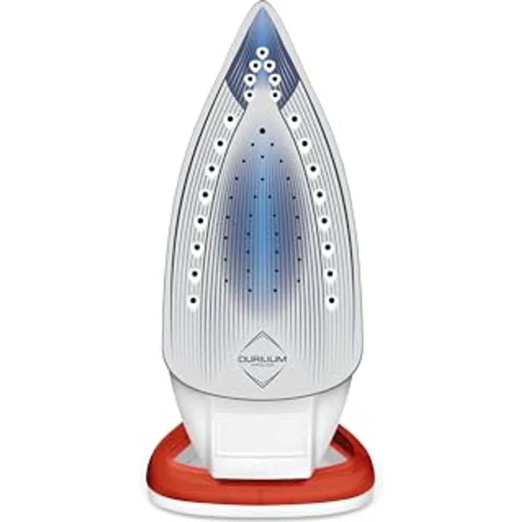 Tefal FV5738 Easygliss Plus Dampfbügeleisen | 2800 W | 45 g/Min. automatische Dampfmengenregulierung | 230 g/Min. Dampfstoß | 3 Dampfzonen | Vertikaldampf | Orangerot/Weiß/Silber – Bild 2