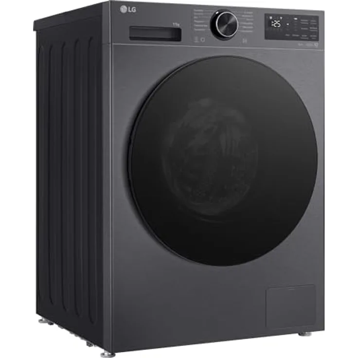 LG F4WX701YB Waschmaschine 11 kg Schwarz, Schaumerkennung, smarte Bedienung, 12 Programme, WLAN-fähig