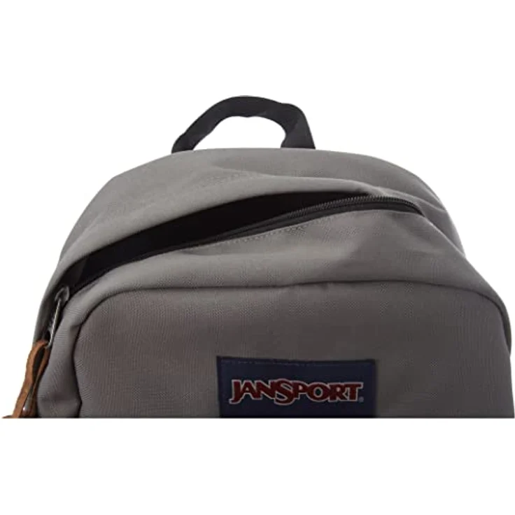 JanSport Daypack, Sportlicher Rucksack aus strapazierfähigem Polyester mit Laptopfach und großen Vordertasche, Schwarz – Bild 4