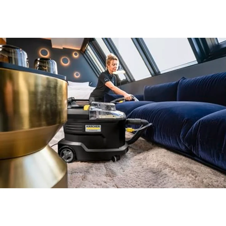 Kärcher Puzzi 8/1 Anniversary Edition, Elektro-Waschsauger mit ergonomischer Polsterdüse und 2-in-1-Behälter, schwarz – Bild 3