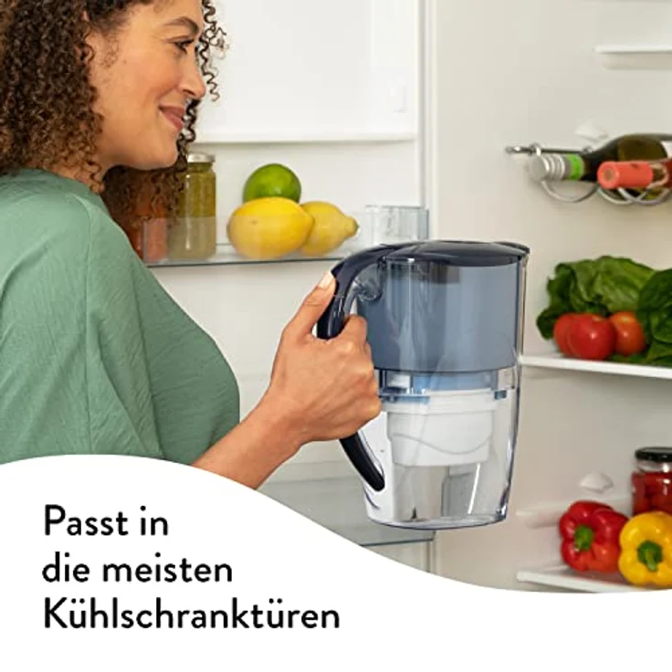 Aqua Optima Oria Wasserfilterkanne & 9 x 30 Tage Evolve+ Wasserfilterkartusche, 2,8 Liter Fassungsvermögen, zur Reduzierung von Mikroplastik, Chlor, Kalk und Verunreinigungen, Weiß – Bild 4