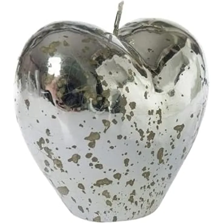My Flair Herzkerze in Silber-Groß ungewöhnliche Form Kerzen, mehrfarbig, einzigartig