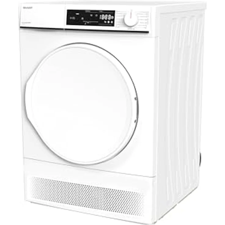 Sharp KD-NCA0S7PW9-DE Kondenstrockner Frontlader, 10 kg, 15 Programme, 29 Min. Kurzprogramm, Schontrommel, LED-Innenbeleuchtung, Kindersicherung, Weiß – Bild 5