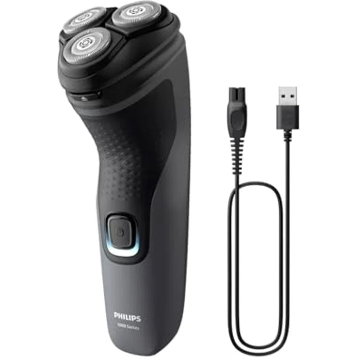 Philips Series 1000 S1142/00 Herrenrasierer – Flex 4D Köpfe, selbstschärfende Stahlklingen, 40 Min Akkubetrieb, Trockenrasur – Bild 3