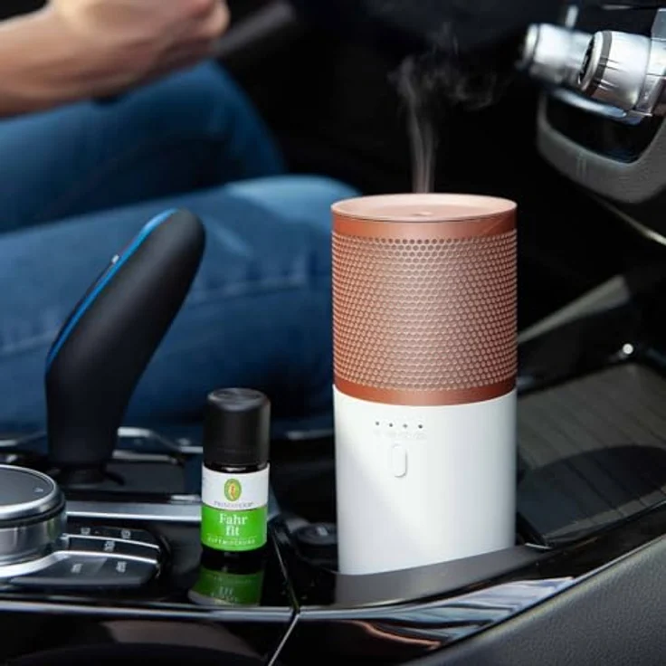 Primavera Aroma Vernebler Traveller, 4 Betriebsmodi, Akku- & kabelgebundener Betrieb möglich, ideal für unterwegs & im Auto, weiß roségold – Bild 3