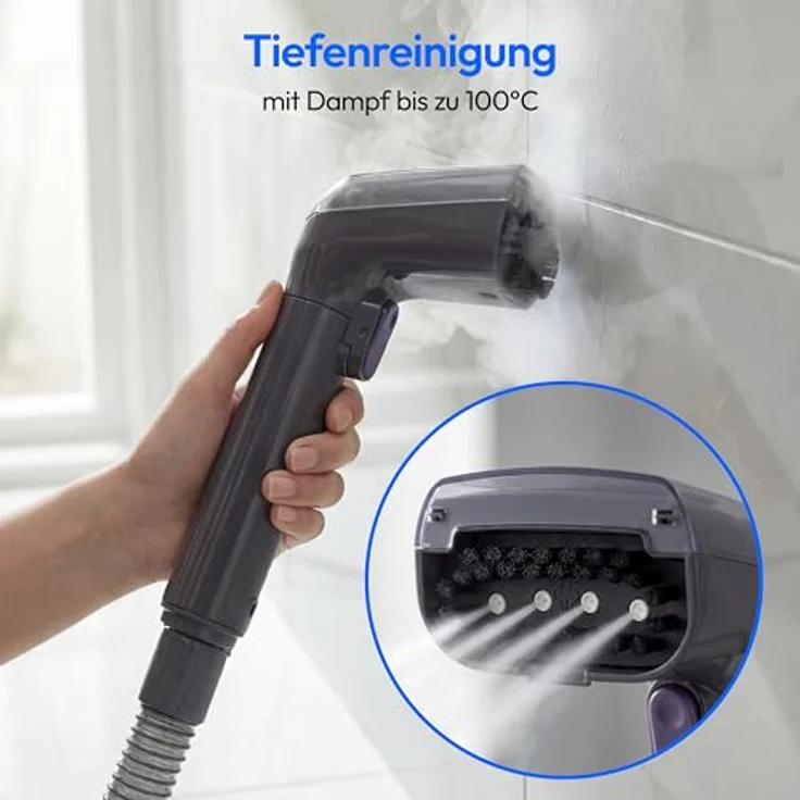 MEDION X10 UC Waschsauger, Nasssauger mit 1650 W Leistung, Kalt-/Heißwasser-Dampf, Frischwassertank 1250 ml, Schmutzwassertank 950 ml, Fenster-Aufsatz, Tragegriff & Rollen, MD100123 – Bild 5