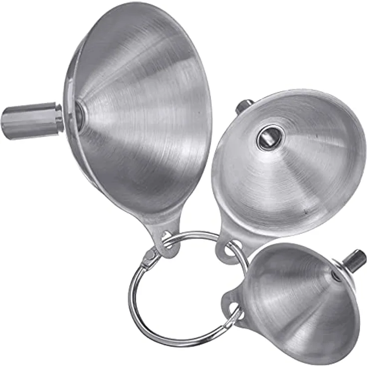 Westmark Trichter-Set, 3tlg., Ø 4,5 cm, 5,5 cm und 7,5 cm, Rostfreier Edelstahl, Mini, Silber, 51192270