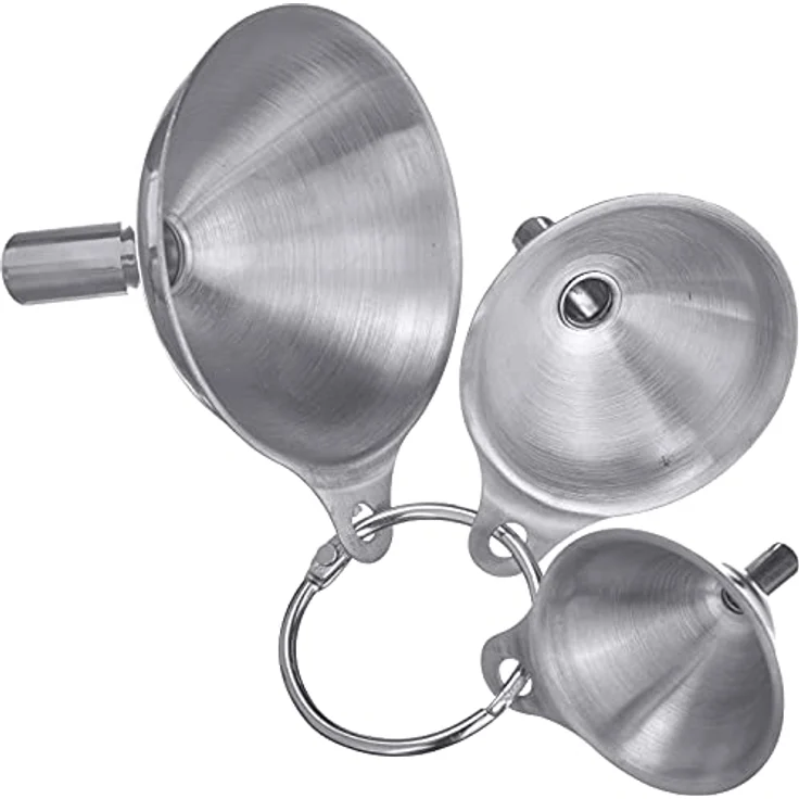 Westmark Trichter-Set, 3tlg., Ø 4,5 cm, 5,5 cm und 7,5 cm, Rostfreier Edelstahl, Mini, Silber, 51192270 – Bild 1